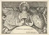 Giovanni Battista Galestruzzi, Plate 2: trophies of Roman arms from decorations above the windows on the second floor of the Palazzo Milesi in Rome