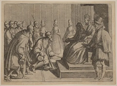 Raffaello Schiaminossi, Margaret of Austria Giving Audience to a Nobleman