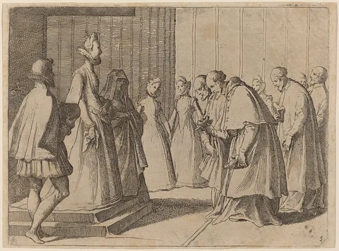 Raffaello Schiaminossi, Margaret of Austria Receiving the Homage of Cardinals and Prelates