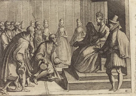 Raffaello Schiaminossi, Margaret of Austria Giving Audience to a Nobleman [verso]
