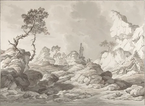 Jakob Matthias Schmutzer, Landscape with a ruin near Mödling