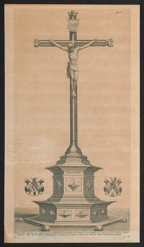 Richard Collin, Beeldhouwwerk van de kruisiging op de Meir, Antwerpen