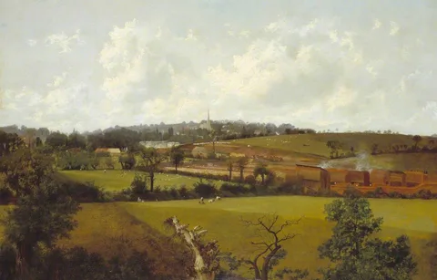 Alfred Clint, Hampstead from the South-East