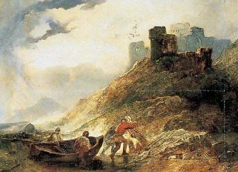Alfred Clint, Landing at East Cliff, Dover, Kent