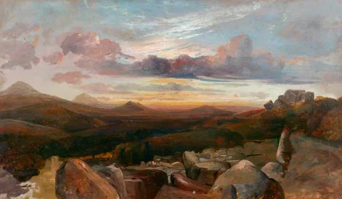Alfred Clint, Landscape with Mountains and Rocks