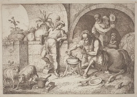 Gaetano Zompini, Chiron Teaches Magic to Achilles