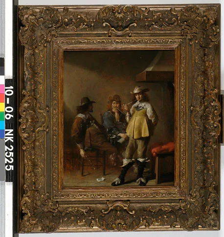 Jan Olis, interior with 3 men