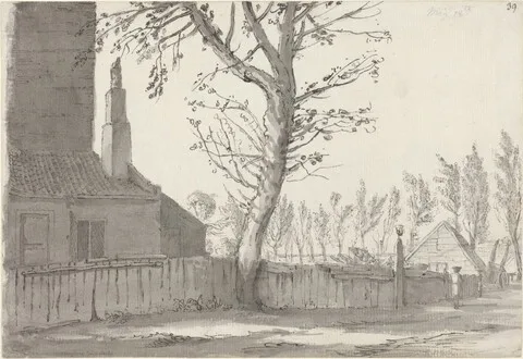 Samuel Hieronymus Grimm, High Street at the Manor House, Marylebone