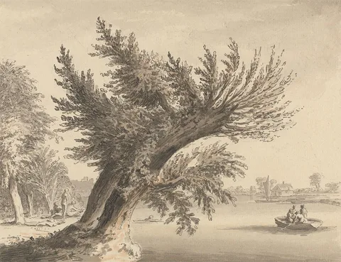 Samuel Hieronymus Grimm, On the Thames at Barnes