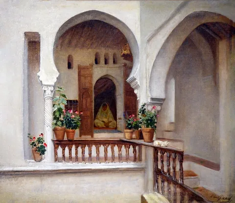Paul-Albert Girard, Femme dans un intérieur à Alger - Albert Girard