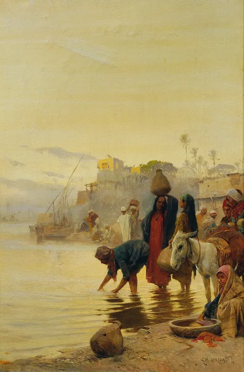 Charles Wilda, Washerwomen on the Nile