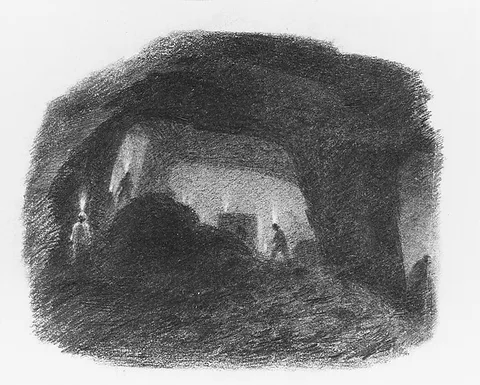 Thomas Addison Richards, In the Valley of Wyoming, Pennsylvania (Interior of a Coal Mine, Susquehanna)