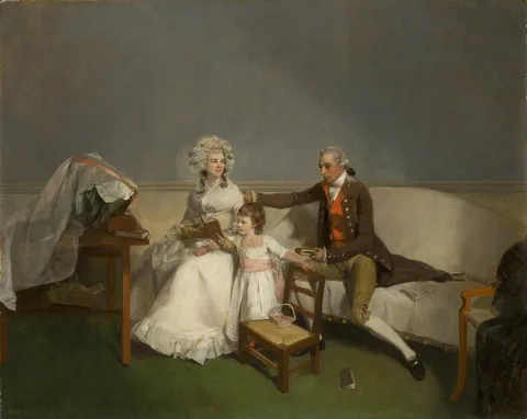 Henry Walton, Sir Robert and Lady Buxton and Their Daughter Anne