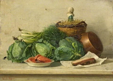 Giuseppe De Nigris, Still Life of Vegetables