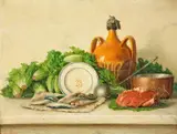 Giuseppe De Nigris, Still Life of Vegetables