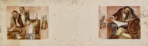 Edward Millman, Growth of Democracy in Illinois (mural study, Decatur, Illinois Post Office)