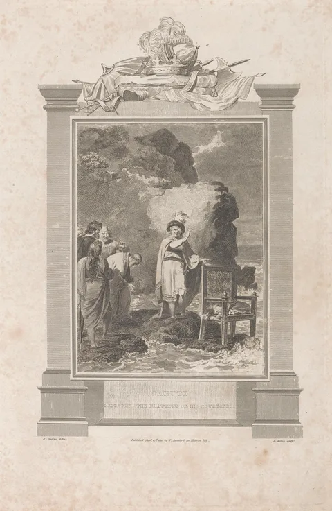 Thomas Milton, Canute Reproving the Flattery of his Courtiers