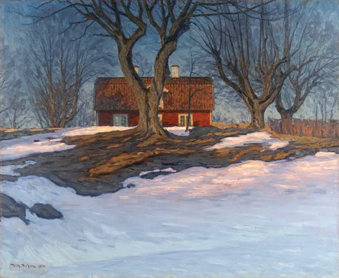 Vilhelm Behm, March Evening, Södermanland