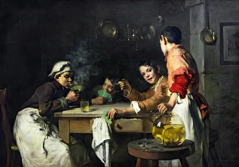 Joseph Bail, The card players