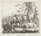 Anthony Oberman, Schapen bij een gevlochten hek