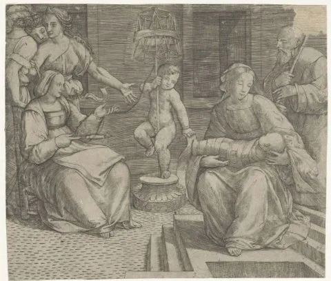 Giacomo Raibolini, Heilige Familie met Elisabeth en Johannes de Doper
