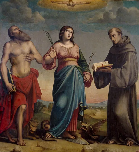 Giacomo Raibolini, San Jerónimo, Santa Margarita y San Francisco