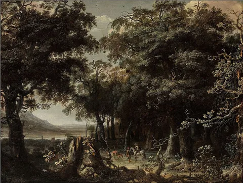 Jan Looten, Forest View with Falconer