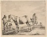 Dirk Stoop, A Man Holding a Horse by His Bridle
