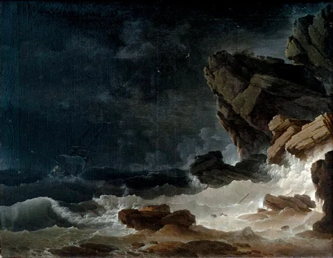 Henry d'Arles, Tempête sur une côte rocheuse