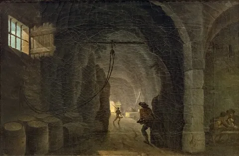 Henry d'Arles, Intérieur d'une grande cave 1771 - Henry d'Arles