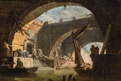 Henry d'Arles, Magasin de blé au bord du Tibre - Henry d'Arles