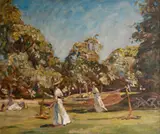 Fred Mayor, Badminton Game, Whitchurch