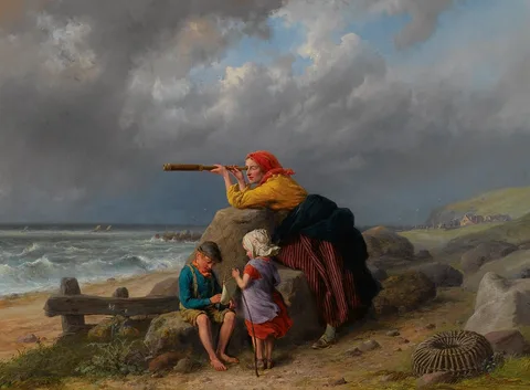 William Bromley, Awaiting the return of fishing boats