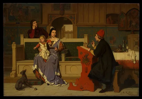 Wilhelm Koller, Hugo van der Goes Painting the Portrait of Mary of Burgundy