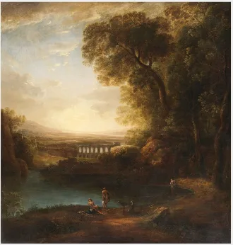Gaspare Gabrielli, A Landscape with Diana and Attendants