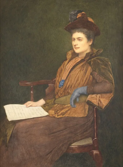 James Dromgole Linton, Portrait Of Miss Agnes Ashbee