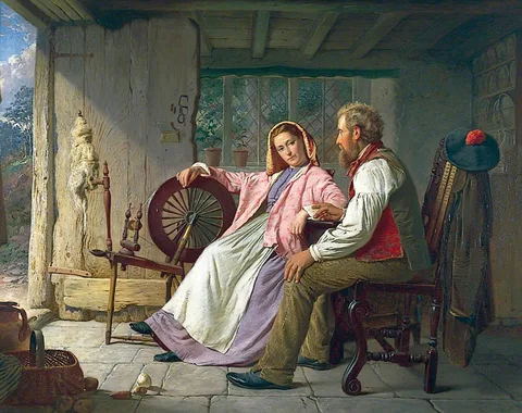 William Henry Midwood, At the Crofter's Wheel