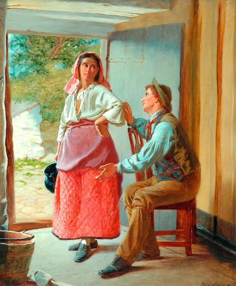 William Henry Midwood, The Dairymaid's Dilemma