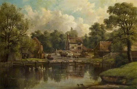 John Joseph Hughes, View of a Farm in Wood Lane, Handsworth, Birmingham