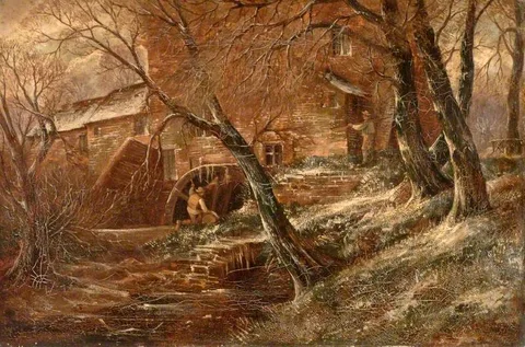 John Joseph Hughes, View of Hamstead Mill, Handsworth, Birmingham
