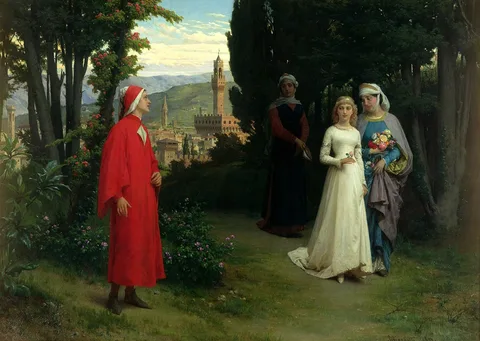 Raffaele Giannetti, First meeting of Dante and Beatrice