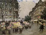 Luther Emerson Van Gorder, Flower Market, Paris