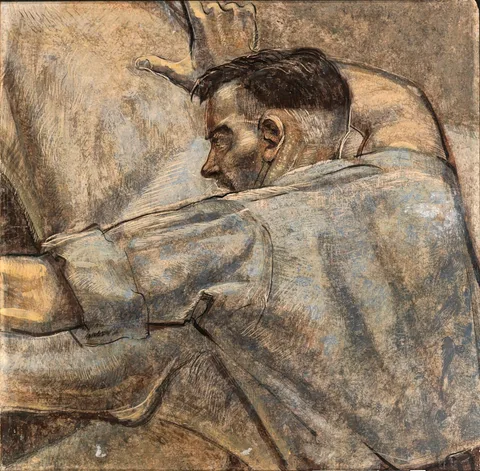 William H. Calfee, Country Fair and Trading, Court House Square (mural study, Harrisonburg, Virginia Post Office)