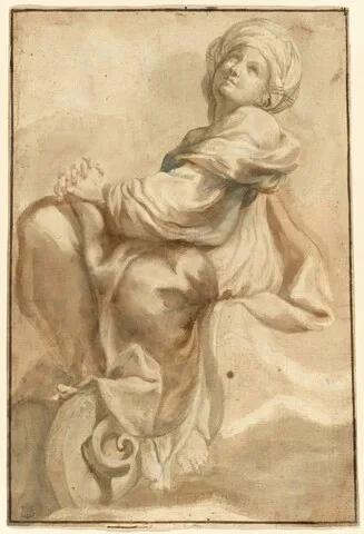 Bartolomeo Guidobono, Seated Sibyl