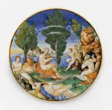 Francesco Durantino, Plate with Marsyas and his companions