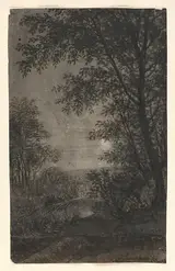 Anthonie Waterloo, Landscape by Moonlight