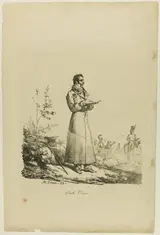 A la Manera de Horace Vernet, Portrait of Carle Vernet, Standing and Drawing