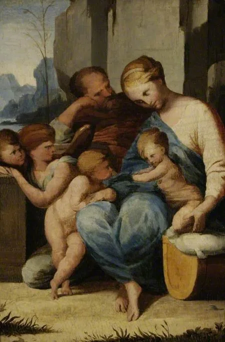 Lubin Baugin, The Holy Family with the infant St John the Baptist and angels