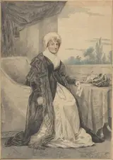 Henry Edridge, Woman Seated at a Table, Holding a Letter