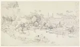 Henry Edridge, In de tuin van het Luxembourg, Parijs